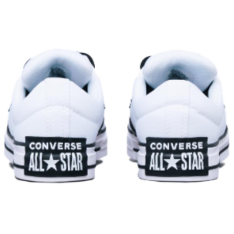Converse Puff Player Comfortable Versatile Slip Resistant Durable Low Top Skate Shoes Unisex Sneakers White Black A14721C