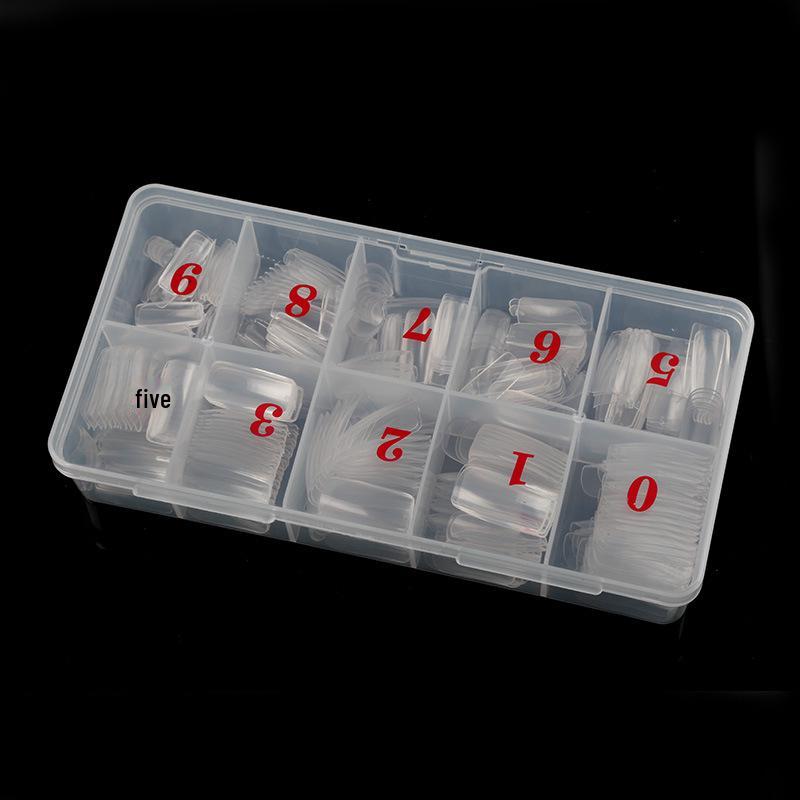 500-Piece Transparent & Natural/French White Nail Tips – Full & Half Cover