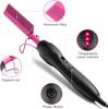 Pink Hot Comb Hair Straightener Ceramic Electric Pressing Comb Portable Curling And Straightening Anti-Scald Beard Straightener