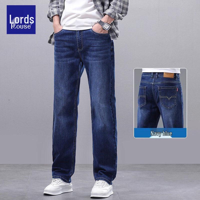 Luozhi Men s Cooling Relaxed Straight-Leg Jeans 32