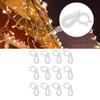 120 Peças Clipes de Luzes de Natal Reutilizáveis de Plástico Impermeável para Pendurar ao Ar Livre Decoração de Festa de Fim de Ano