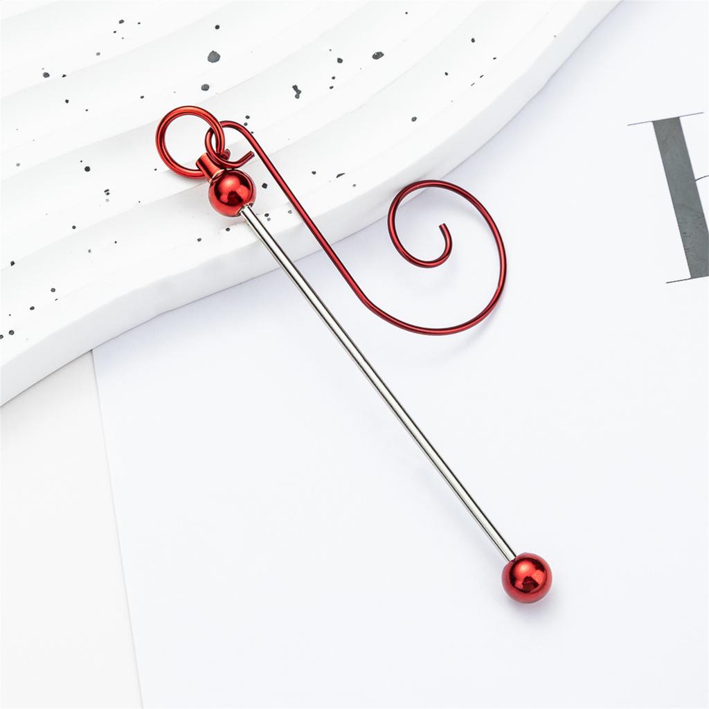 5 Pieces Colorful Metal Hanging Hooks for Christmas Ornament and Craft Projects Beadable Hangers Jewelry Accessories