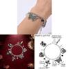 Goth Skull Hand Chain With Cartoon Style Alloy Drop Jewelry For Men Women Gift Item
