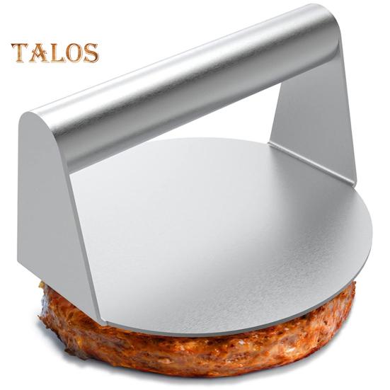 4Pcs BBQ Tool Set Stainless Steel Burger Press Grill Spatula Spice Dredge Shaker Pot Lid Cover Burger Smasher Kit for Cooking