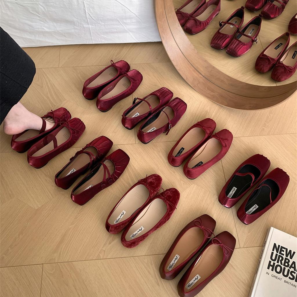 Fashion Bailamos Women Flats Women Ballet Shoes Fashion Shallow Slip On Women Shoes Ladies Soft Wedding Ballerina Shoes Mujer Size40