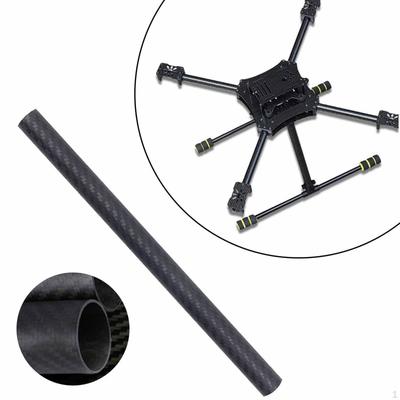 Włókno węglowe 3K Nawijane 500mm Wytrzymały Pręt Stylowa Matowa Powierzchnia Okrągła Rurka do Quadcopterów RC