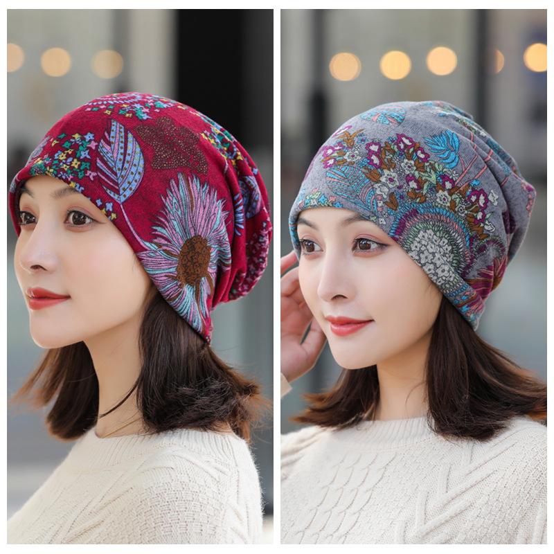 Vielseitige koreanische Damenhüte für Herbst/Winter: Kopftuch, Baotou, Pullover, Halstuch, Print, Flor und Ohrenschutz