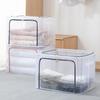 Transparent Waterproof Nylon Mesh Storage Box Foldable PVC Material Organizer for Bedroom Dorm Closet Travel Organization