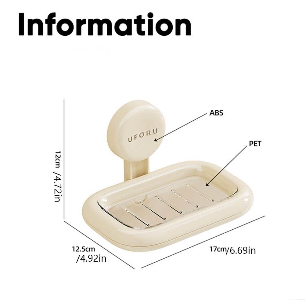 Wall Mounted Soap Dish Holder Non Perforated Soap Storage Tray Suction Cup Soap Box  Bathroom