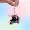 Fashion Motorcycle Helmet Keychain Accessories Bag Charms Motorcyclist Knight Car Keychains Keyrings Jewelry Fans Gift