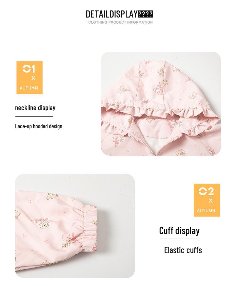 2025 Frühling/Herbst Koreanischer Stil Niedlicher Trenchcoat für Baby-Mädchen