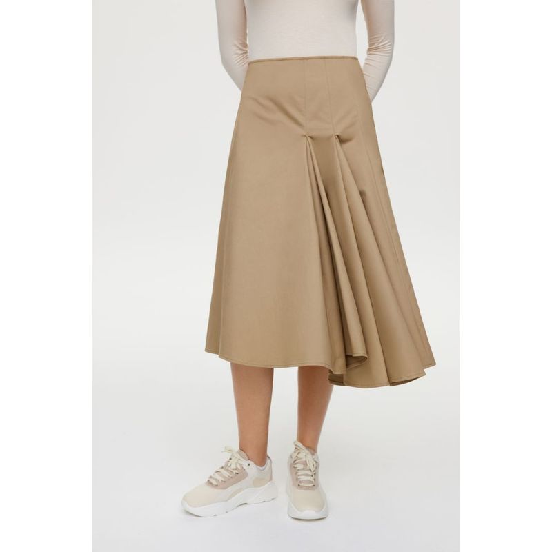 

Foreign Trade Order H Home Summer Special Fashion New Style Pleated High Waist Slim Looking All-Matching Graceful Elegant Aesthetic Skirt Khaki XXS