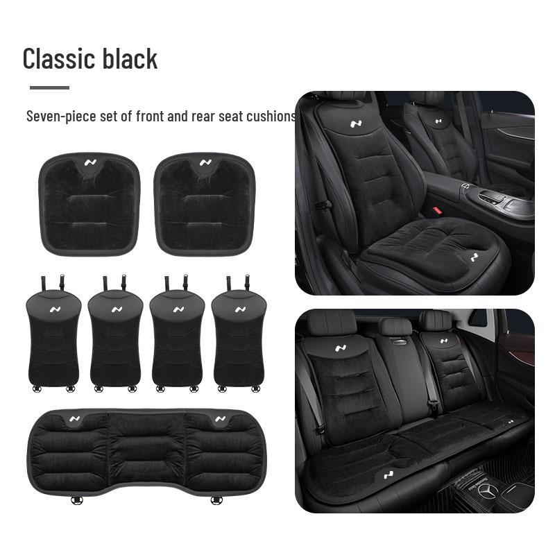 Autumn/Winter L60/L90 Flannel Car Seat Cushion and Backrest Pad for Warmth and Decoration