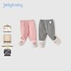 JELLYBABY Girls' Fleece-Lined Heart Pattern Casual Leggings