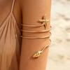 Seestern Oberarmmanschette Armband Goldfarbe Spiralarmband Vintage Manschettenarmring Geschenke