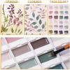1 SET Fuumuui 24-Farben Deckende Halbfeuchte Solide Aquarellfarbe Set Künstlerbedarf für Künstler Anfänger Malerei Hobbyisten Malerei