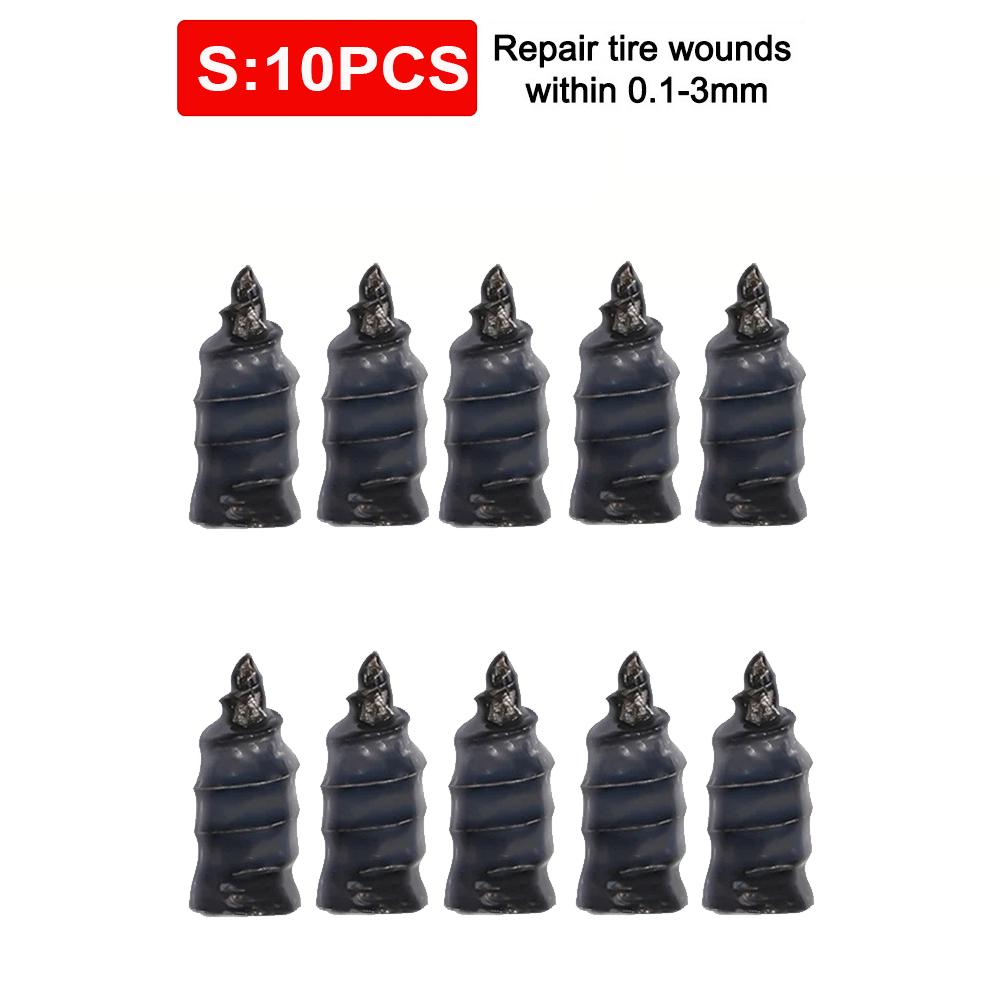 Гвоздь для ремонта автомобильных шин Вакуумный винт для шин Резиновая заплатка Универсальный набор для ремонта проколов колес автомобиля Мотоцикла Бескамерные гвозди Инструмент