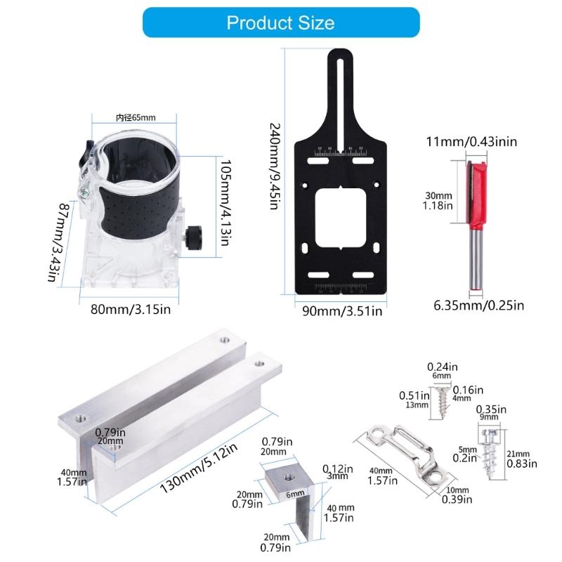 2 in 1 Slotting Assistant Positioner Limiter Set Accuracy Marking Adjustable Fence Limiter for Cabinet Assembly