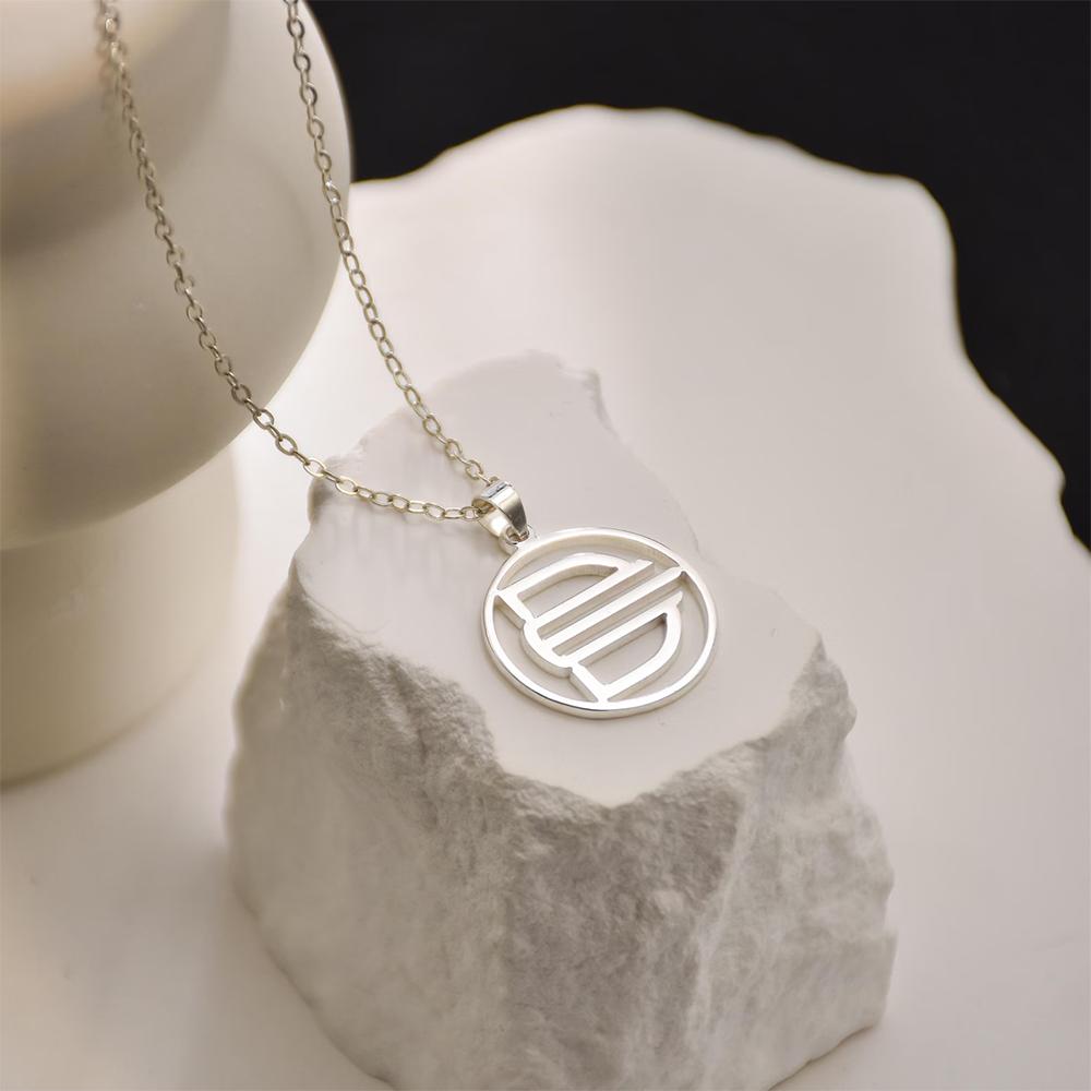 

Custom Company Logo Necklace Personalized Cut Any Shape Icon Necklaces Gold Color Stainless Steel Birthday Wedding Jewelry Gift