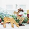 Light Up Christmas Reindeer Lighting Acrylic Deer Figure Ornament Battery Operated Decoration for Festival Garden