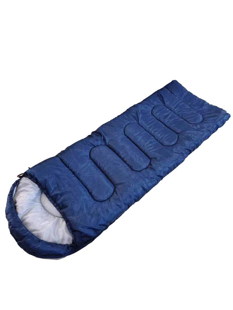 

4-сезонний утеплений спальний мішок для використання на відкритому повітрі та в приміщенні 2.4KG темно-синього кольору