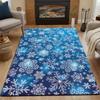 Winter Snowflakes Pattern Rug Patterned carpet, non slip mat suitable for living room and bedroom sofas