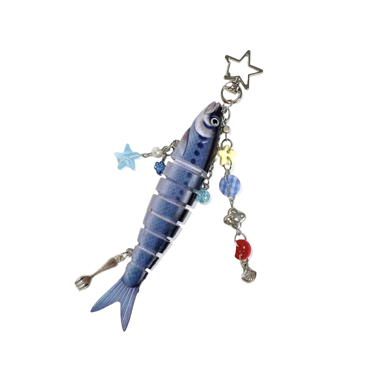 

Realistic Fish Accessory Fashionable Keychain Resin Texture Fish Keyrings Suitable for Party and Casual Outfits E