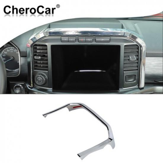 Center Console Display Screen Frame Decor Panel Cover Trim Bezels For Ford F-150