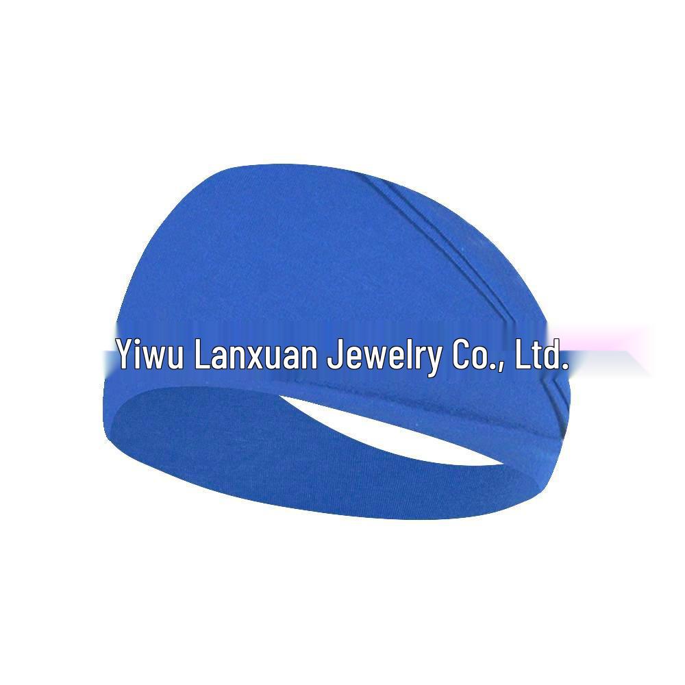 Unisex Sports and Yoga Sweat-Absorbing Headbands - Elastic Cotton, Solid Colors for Running and Fitness