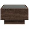 LED Coffee Table Brown Oak Effect 70 x 50 x 30 cm Wood Based Material