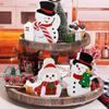 Christmas Cute Tabletop Statue Snowman Penguin Festival Tabletop Figurine Handmade Cartoon Desk Ornaments for Party Decor