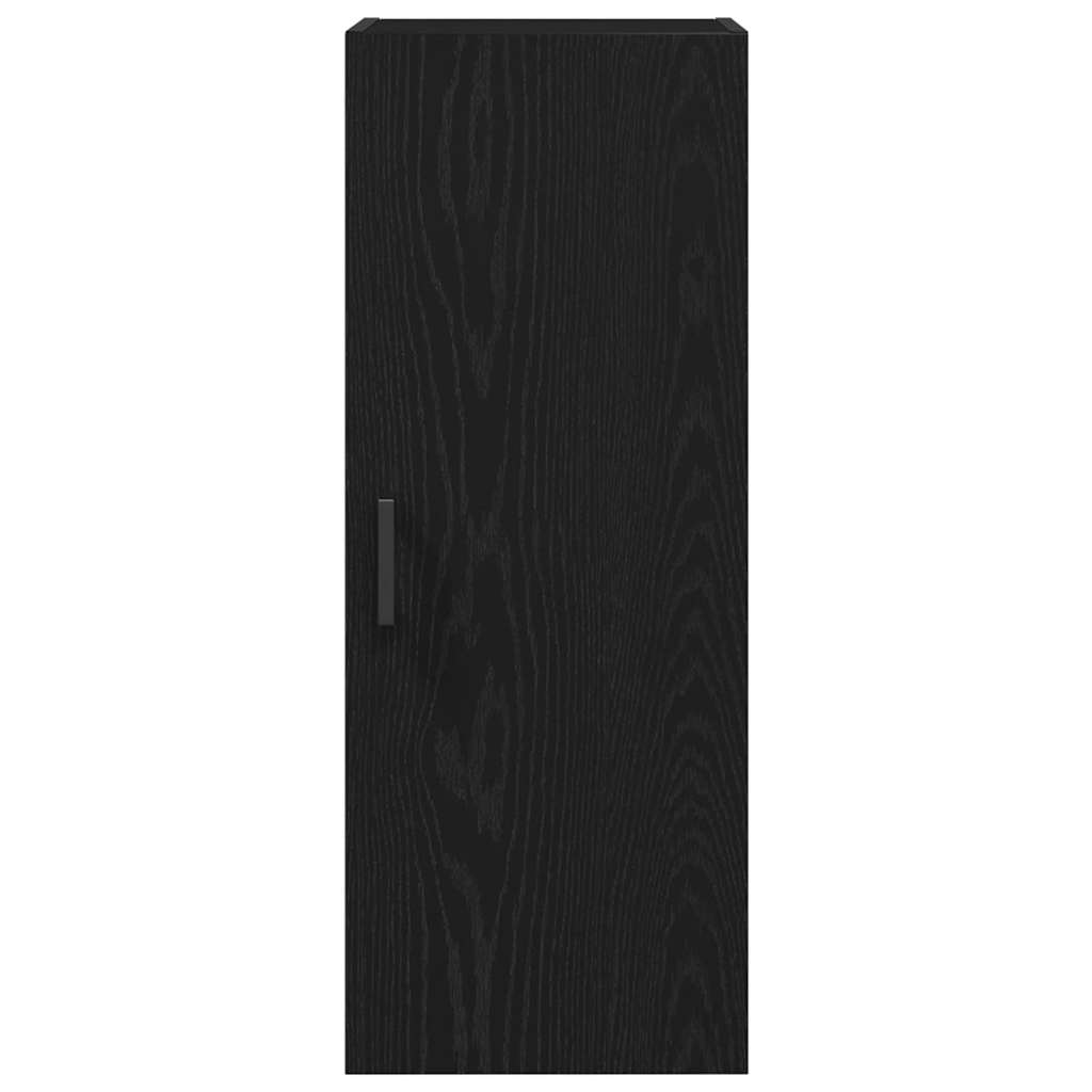 Wall Cabinet Black Oak 34.5 x 34 x 90 cm Engineered Wood