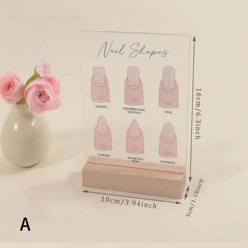 Acrylic Nail Art Signboard Nail Shape Display Rack Wearing Armor Display Board Artwork Rack Nail Display Stand Nail Salons Decor