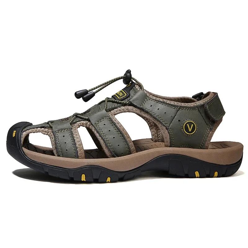 Plus Size Men's Sandals Summer Outdoor Head-Carried Beach Shoes Sport Casual Slippers Zapatillas Para Hombre Chaussure Hommes