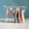 Portable Travel Cosmetic Bottling Set: Spray Bottle, Shower Gel, Lotion, Cream, and Perfume Containers.