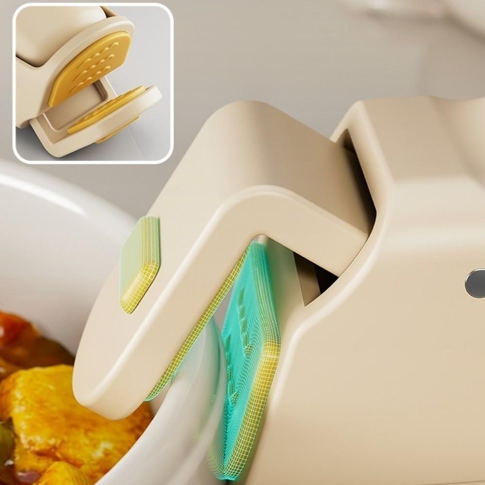 2PCS/SET Stable Anti-hot Bowl Plate Clips One Click Switch Dish Holder Bowl Clip  Household