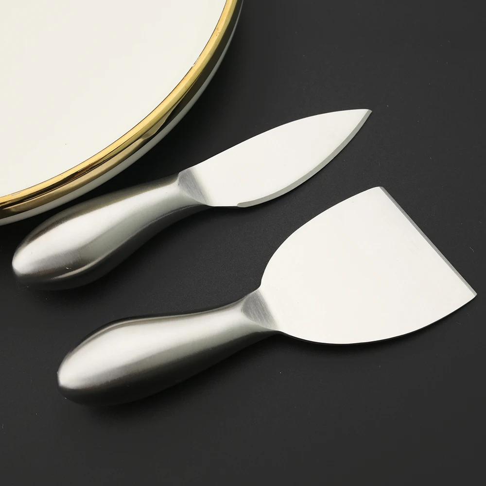 6Pcs/Set Matte Silver Mini Knife Fork Chisel For Butter Cheese Slicer Cutter Stainless Steel Cutlery Tool Kitchen Gadget