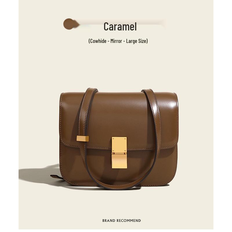 Borsa a Scatola Tofu in Vera Pelle Retrò 2025: Borsa a Tracolla Quadrata di Alta Gamma per Donna - Matrimonio & Moda