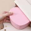 Pink Color Heart Shape Jewelry Box Small Size Plastic Jewelry Organizer Case With Mirror Portable Jewelry Storage Box