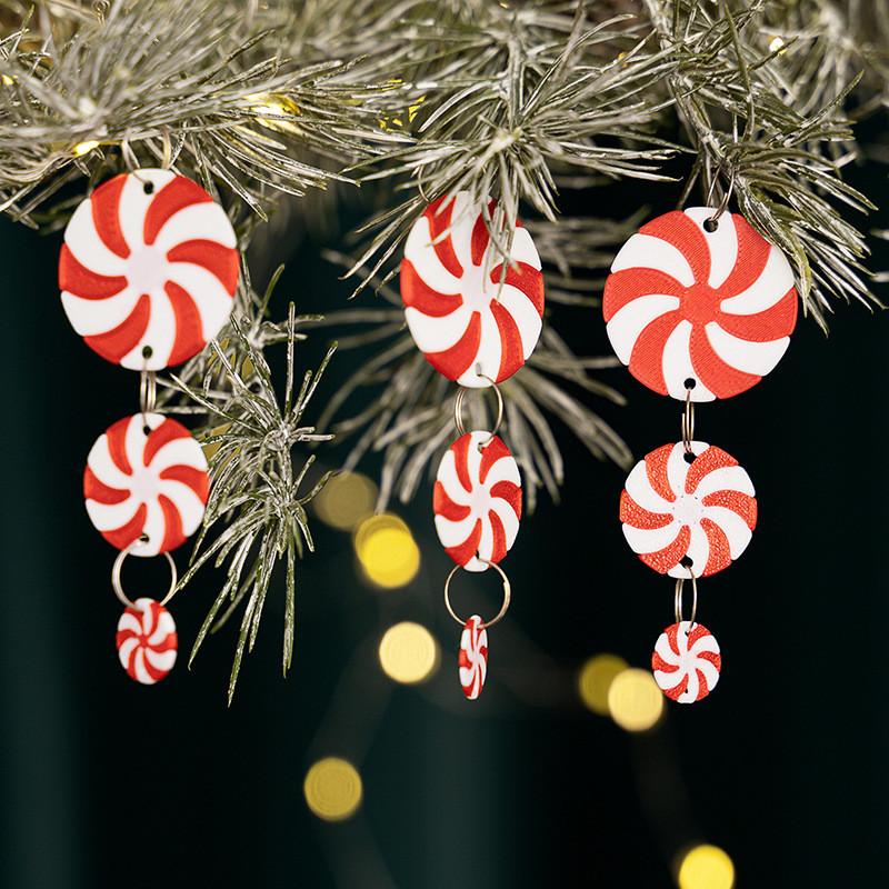 Christmas Candy Ornaments Set With Pvc And Acrylic For Holiday Tree Decor
