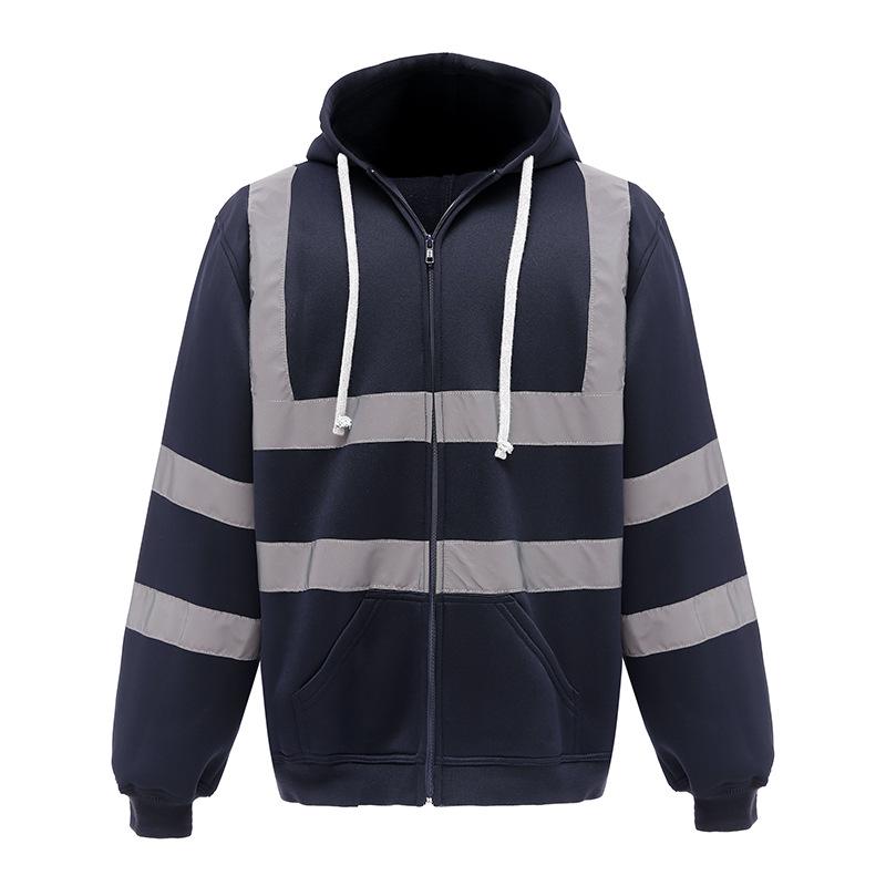 Autumn/Winter Thick Reflective Hoodie, Outdoor Traffic Safety Gear