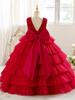 Girls' 2025 Summer Formal Piano Performance Dress - Stylish Backless Princess Gown for Children's Fashion Show
