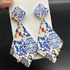 Rhombus Milanese Retro Long Earrings - Classic Fashion Jewelry