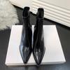 Fashion Sexy Pointed Punk Style Thin High Heels Women Ankle Boots Sexy Patent Leather Shoes Fashion Zipper Banquet Party Pumps