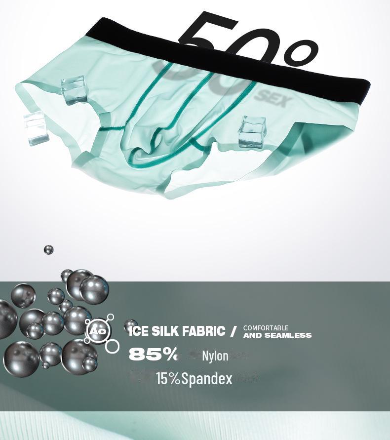 2023 Herr Ultratunna Sömlösa Boxerkalsonger i Is-Silke – Sommarutgåva