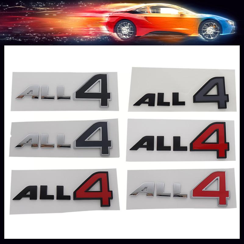 3D Premium ABS ALL4 Letters Sticker Tail Bumper Badge Auto Rear Trunk Emblem Accessories Exterior Decoration
