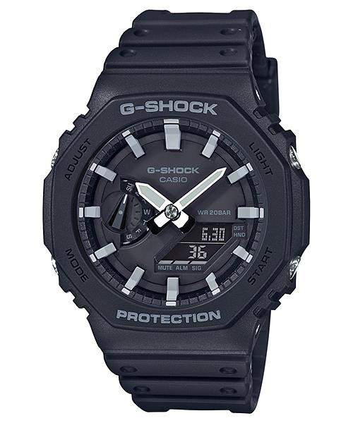 Casio G-SHOCK Men s Resin 200M Water Resistant Analog Shock Resistant Quartz Watch GA-2100-1A чёрный