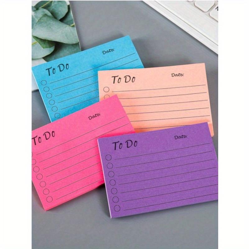 1 Pad Strong Adhesive Colored Sticky Note, Creative Memo Pad for Students Back To School(Pink/Blue)