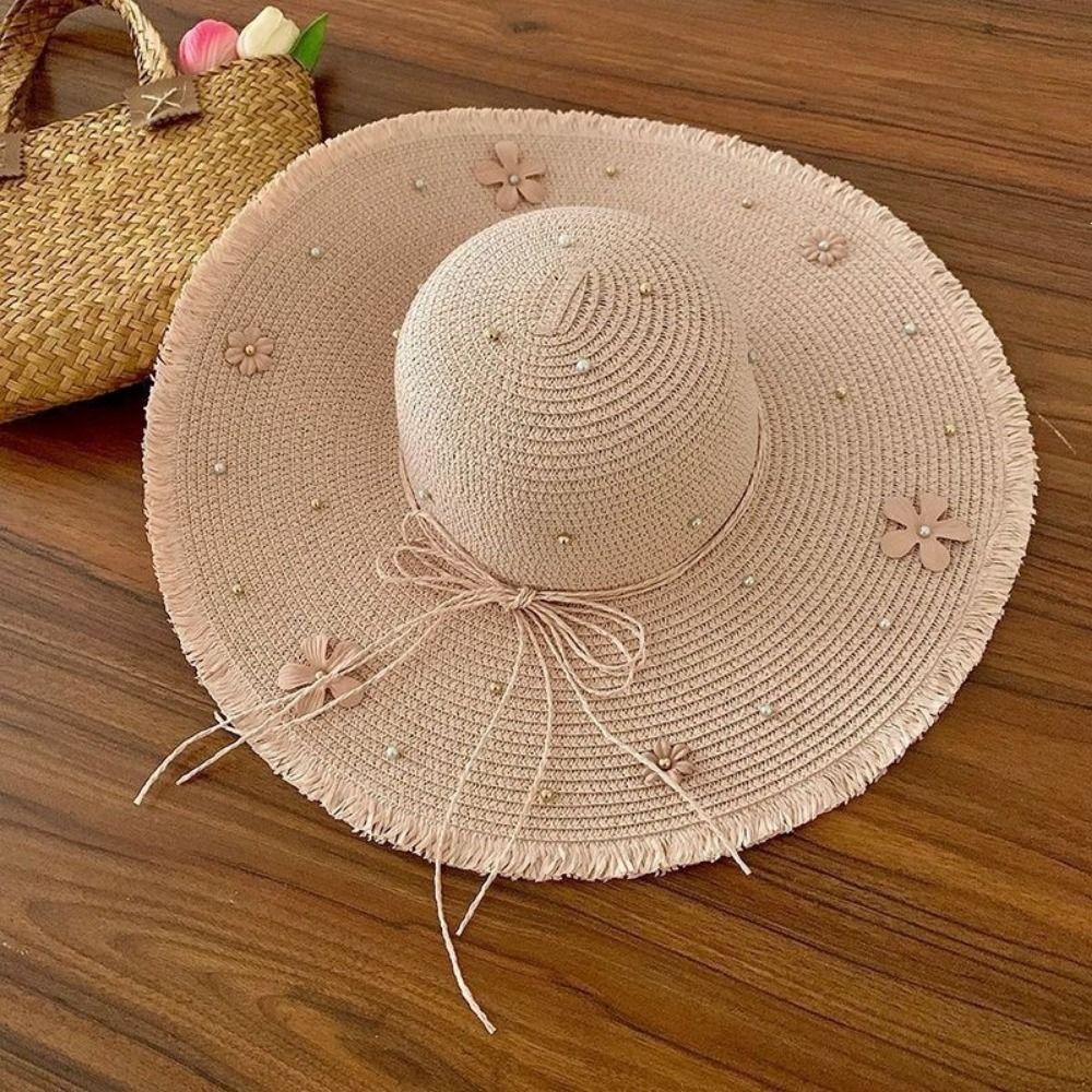 Big Brim Straw Hat Lightweight Sun Block Hat Fashion Beach Hat for Women