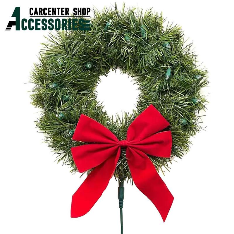Car Wreath Accessories Christmas Decor  Front Grille Car Christmas Wreath Decoration Tree Ornament